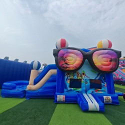 Sunglasses Summer Bounce House w/ Mini Slide